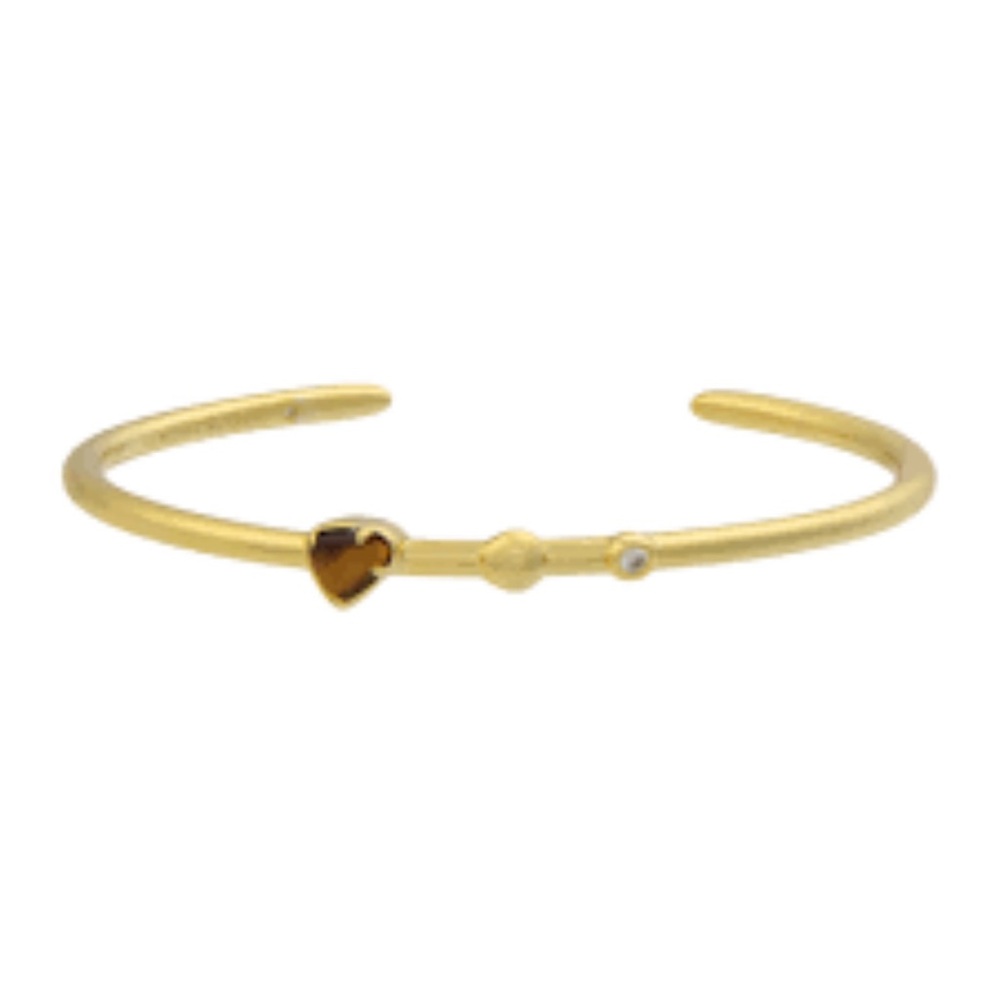 Kendra Scott Cuff Bracelet. Tiger’s Eye
14k Gold over brass